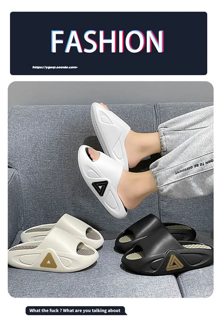 Sommer Dicke Sohle Hausschuhe Männer Frauen EVA Weichen Boden Indoor Hause Rutschen Sandalen Licht Strand Schuhe Männliche Hausschuhe Flip-Flops – Detail 2