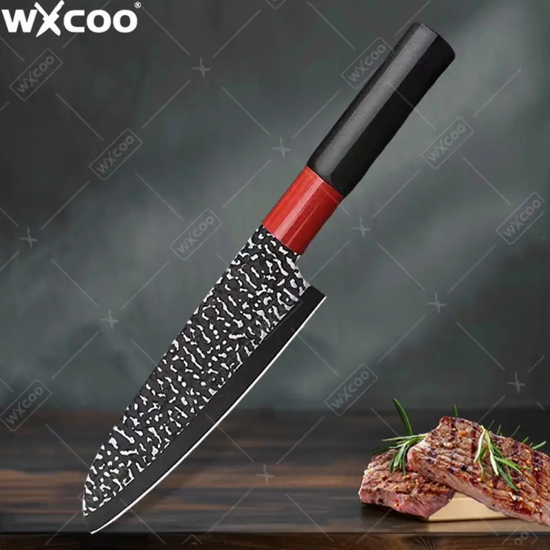 

WXCOO Stainless Steel Kitchen Knife Kitchen Supplies Forged Fruit Knife Sharp Chef's Knife Vegetable and Meat Cutting Knife Use