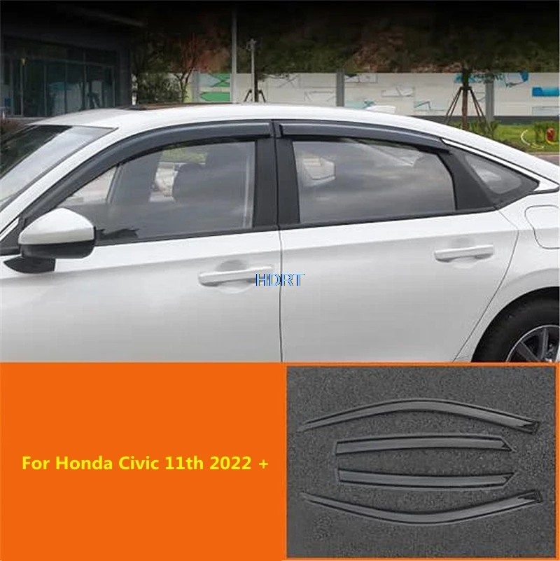 

Car Styling Window Visor Sun Rain Screen Deflector Guard Awning Shelter Smoke Weather Shield Cover For Honda Civic 11th 2022 +