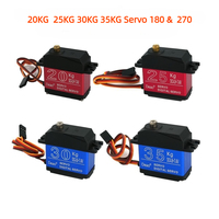 High torque digital servo waterproof 20KG 25KG 30KG 35KG servo 180 degrees 270 degrees metal gear 25T RC truck mechanical arm