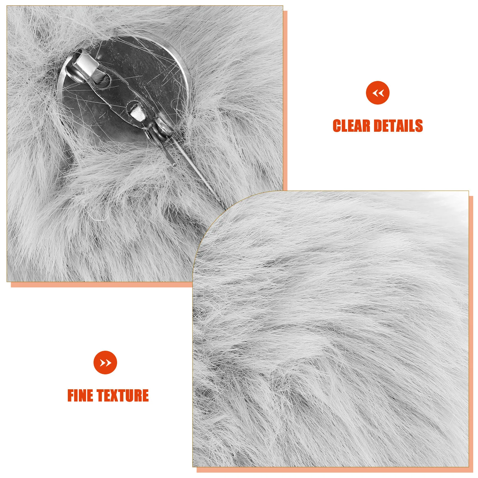 Lovely Pompom Brooch Rabbit Tail Style Cute Decorative Pin Versatile for Bags Backpacks Shawls Collars Lapels Women Girls