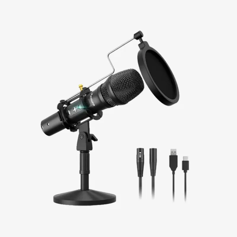 Para Maono HD 300T micrófono XLR dinámico grabación de micrófono reducción de ruido dedicada para grabación de voz/song transmisión en vivo
