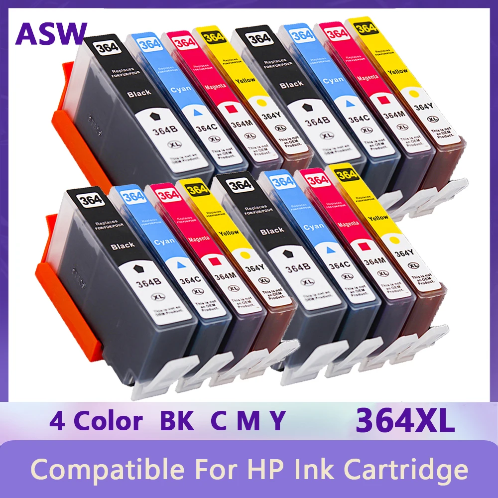 

16 pcs for HP 364 XL HP364 ink cartridge 364XL Compatible for hp 5520 5522 5524 6515 3070A 3520 3522 4620 printer