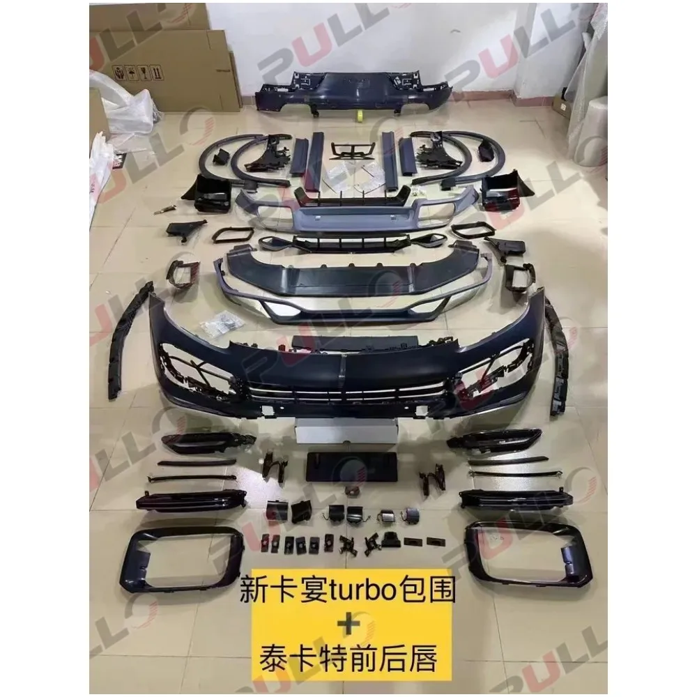 Auto Body System for Porsche Cayenne 9Y0 2018 Change to 2021 Turbo TKT Include Front Bumper and Rear Bumper with Grille Grill