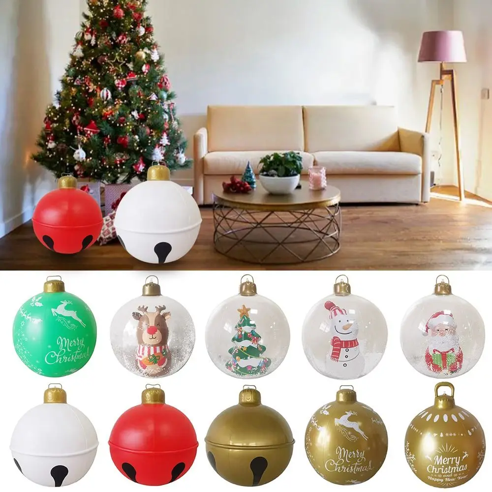 Giant 60cm Inflatable Balloons without Light DIY Christmas Ball Decoration Toy Venue Layout Ball Christmas