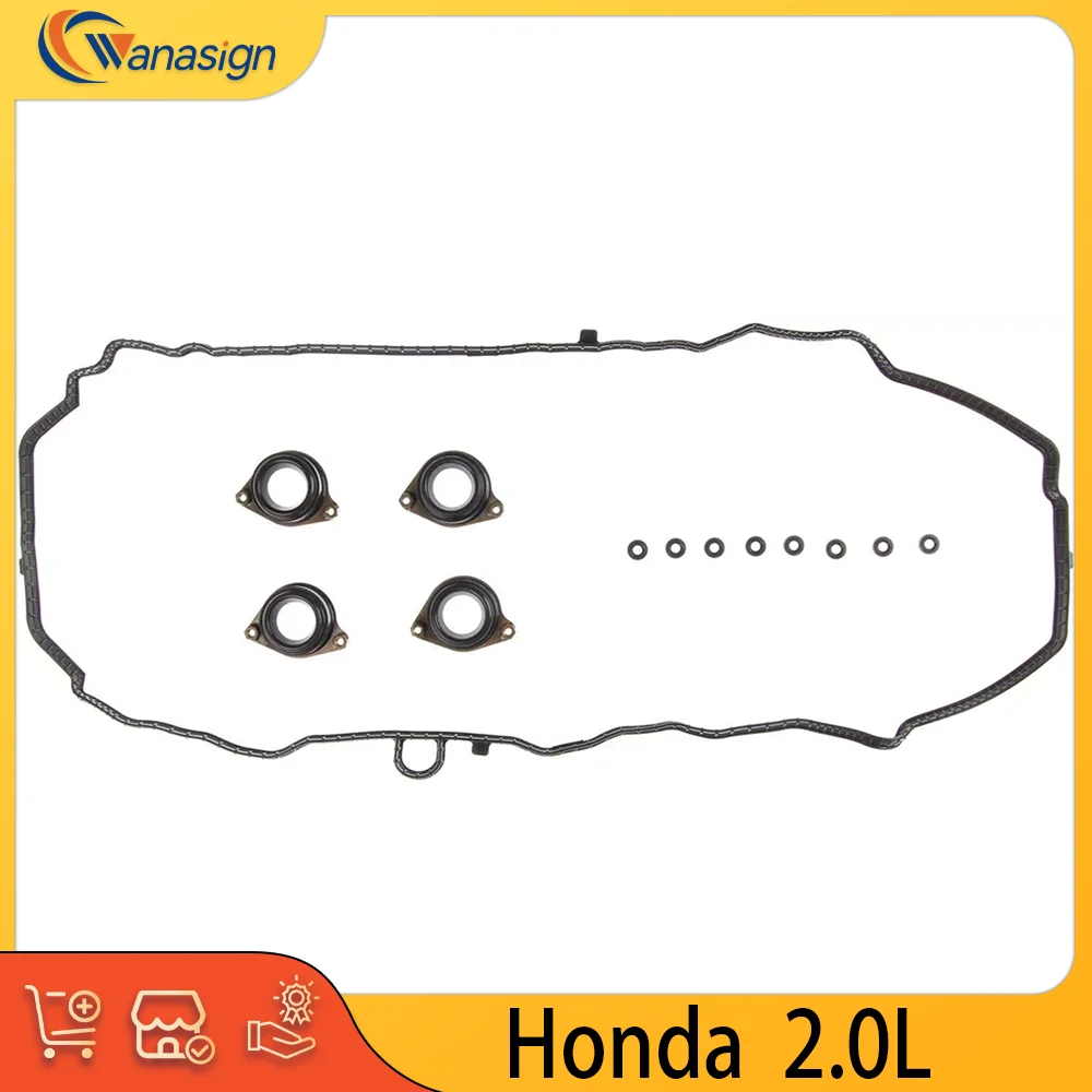 Engine Valve Cover Gasket Set Fit for Honda Accord 2.0L 2.0 L L4 16V LFA-MF8 PHEV ELECTRIC GAS Full Hybrid Petrol 2014-2017