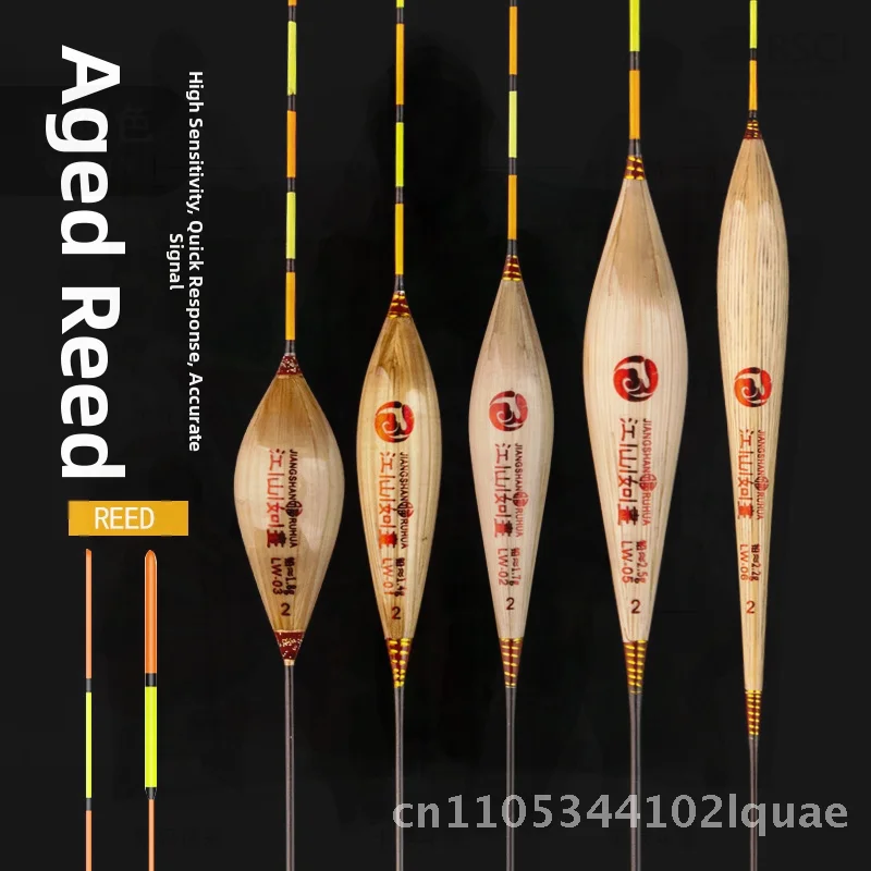 高感度軽量シェル型リードフロート耐摩耗性茅葺き厚い軽口黒ピットフィッシュフロート垂直釣り用