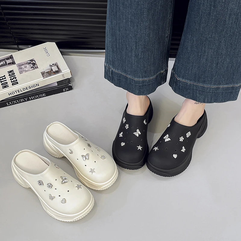 2025 New Summer Women Platform Sandals Garden Shoes Beach Sandals Casual Slippers Indoor Shoes Fashion Comfortable Outdoor