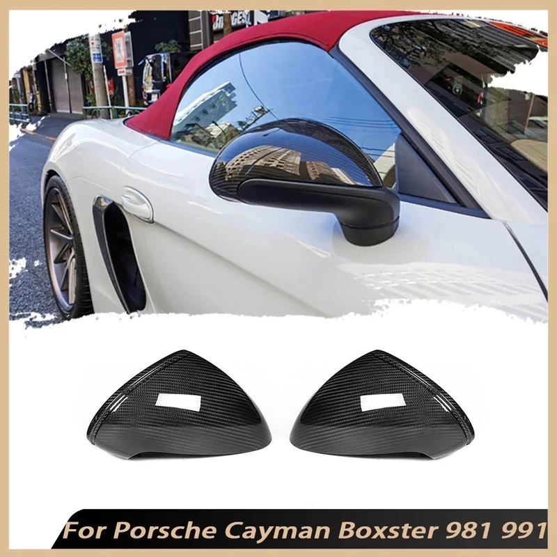 New Products Are Selling Very WellHigh Quality Real Dry Carbon Rearview Mirror Cap Covers Cayman Boxster -