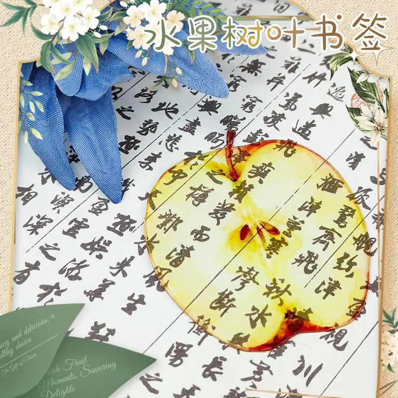 Marcadores de Libros Acrílicos Transparentes Delicados con Forma de Manzana, Regalo para Estudiantes, Sensación Premium, Lindos Marcadores con Forma de Uva y Tomate