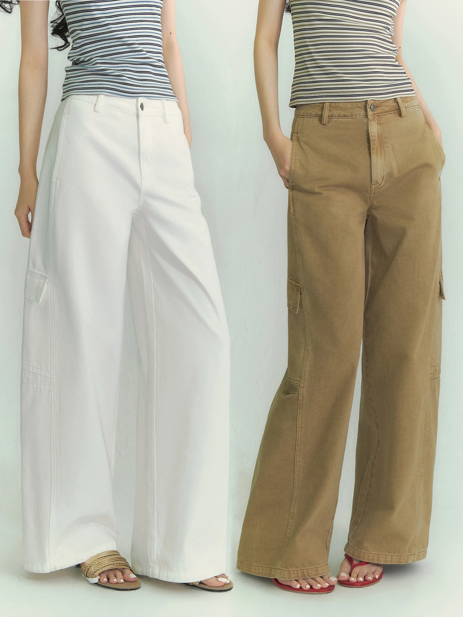 

Джинсы SOMESOWE в повседневном стиле, рабочие, с дизайнерским принтом, из хлопка, на молнии, свободного кроя, женские, весенняя коллекция