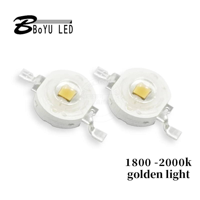 High-power LED lumens lamp beads 3-5W golden light (1800-2000k) LED diode chip indicator light landscape lighting project