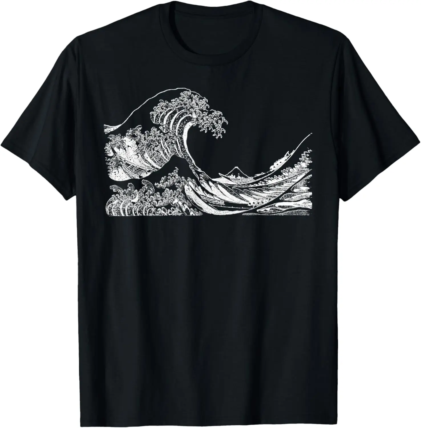 

Знаменитое винтажное искусство: стильная дизайнерская футболка Great Ocean Wave Hokusai
