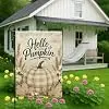 Pumpkins Garden Flag, Rustic Farmhouse Cotton Wheat Fall Beige Burlap Double Sided Yard Decorative Flags for Outdoor Front P cci