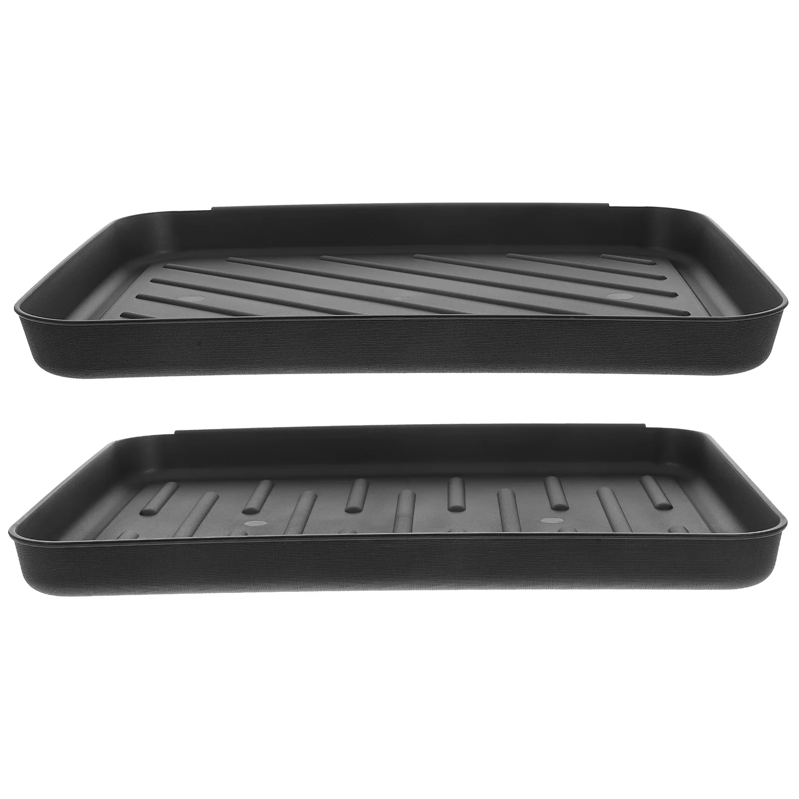 

2pcs Shoe Tray For Entryway Plastic Boot Mat Heavy Duty Waterproof Storage Tray Wet Shoes Mud Pet Food Indoor Outdoor
