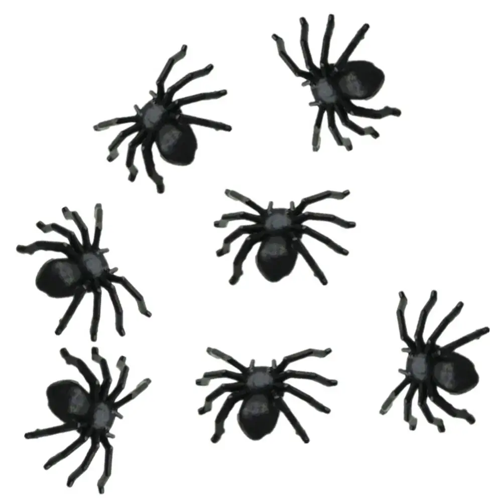 30 Pcs/Set Plastic Realistic Mini Spider Toy Halloween Party Prop Decoration Prank Props Small Size Funny Halloween Decorations