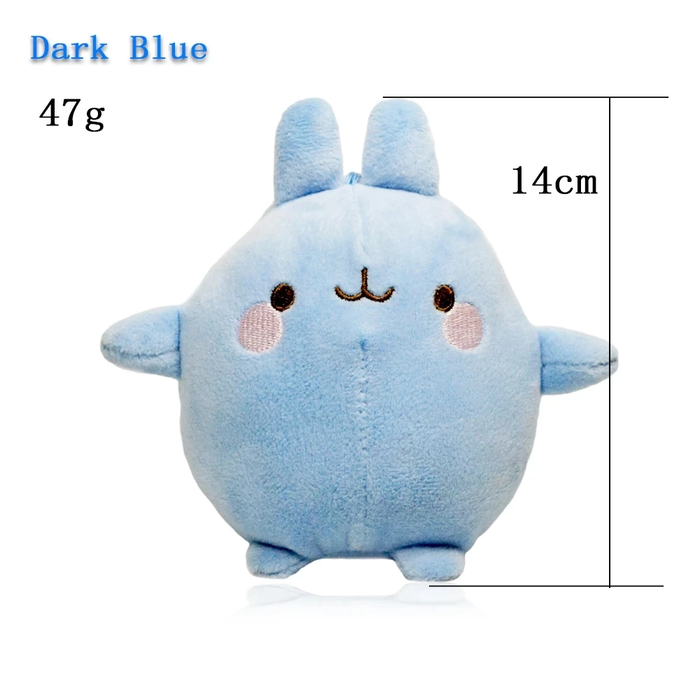 New Genuine 14cm Molang Piu Piu Kawaii Cute Plush Chick Rabbit Keychain Pendant Toy Anime Cartoon Soft Stuffed Dolls Child Gifts