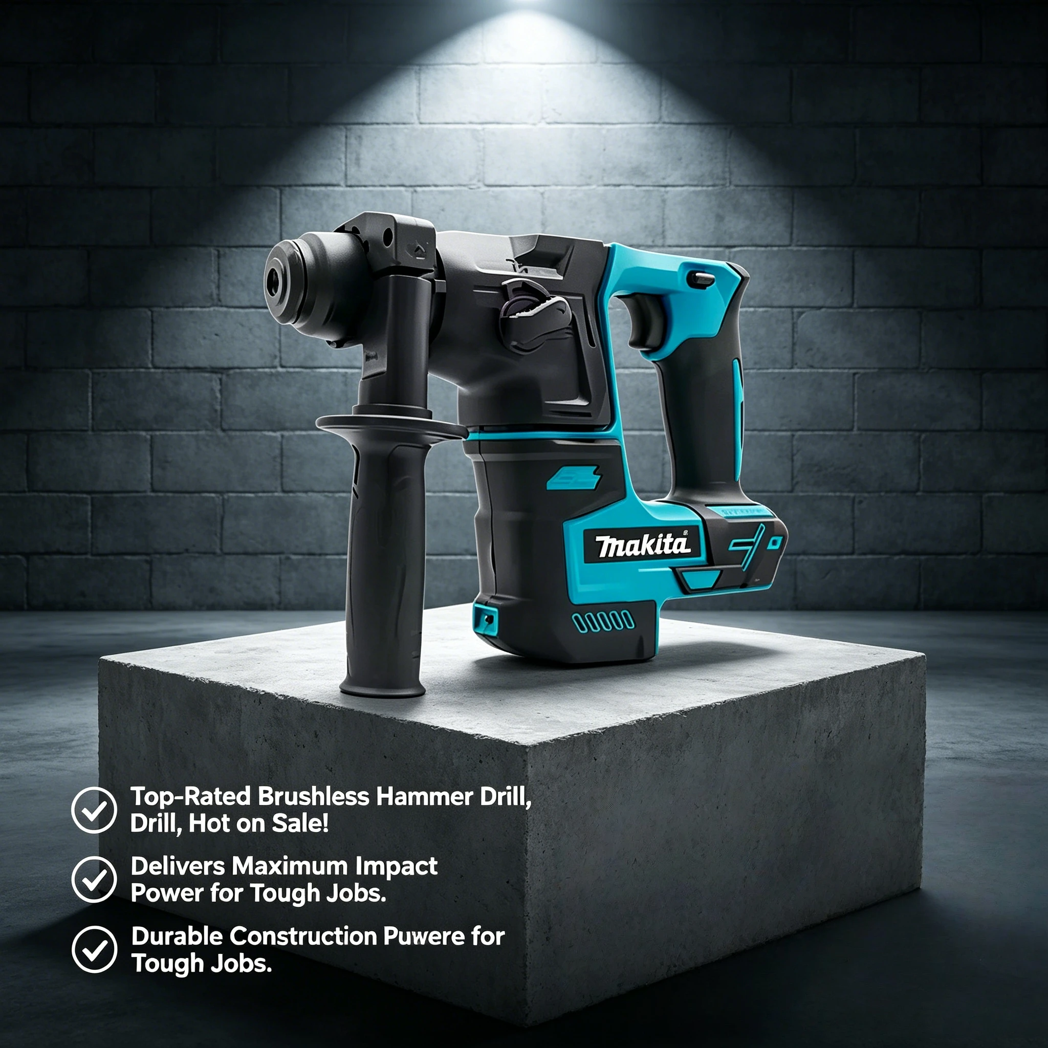 Makita 140D 18V Brushless Rotary Hammer Drill: High Torque Cordless Drilling & Chiseling Tool(bare unit）
