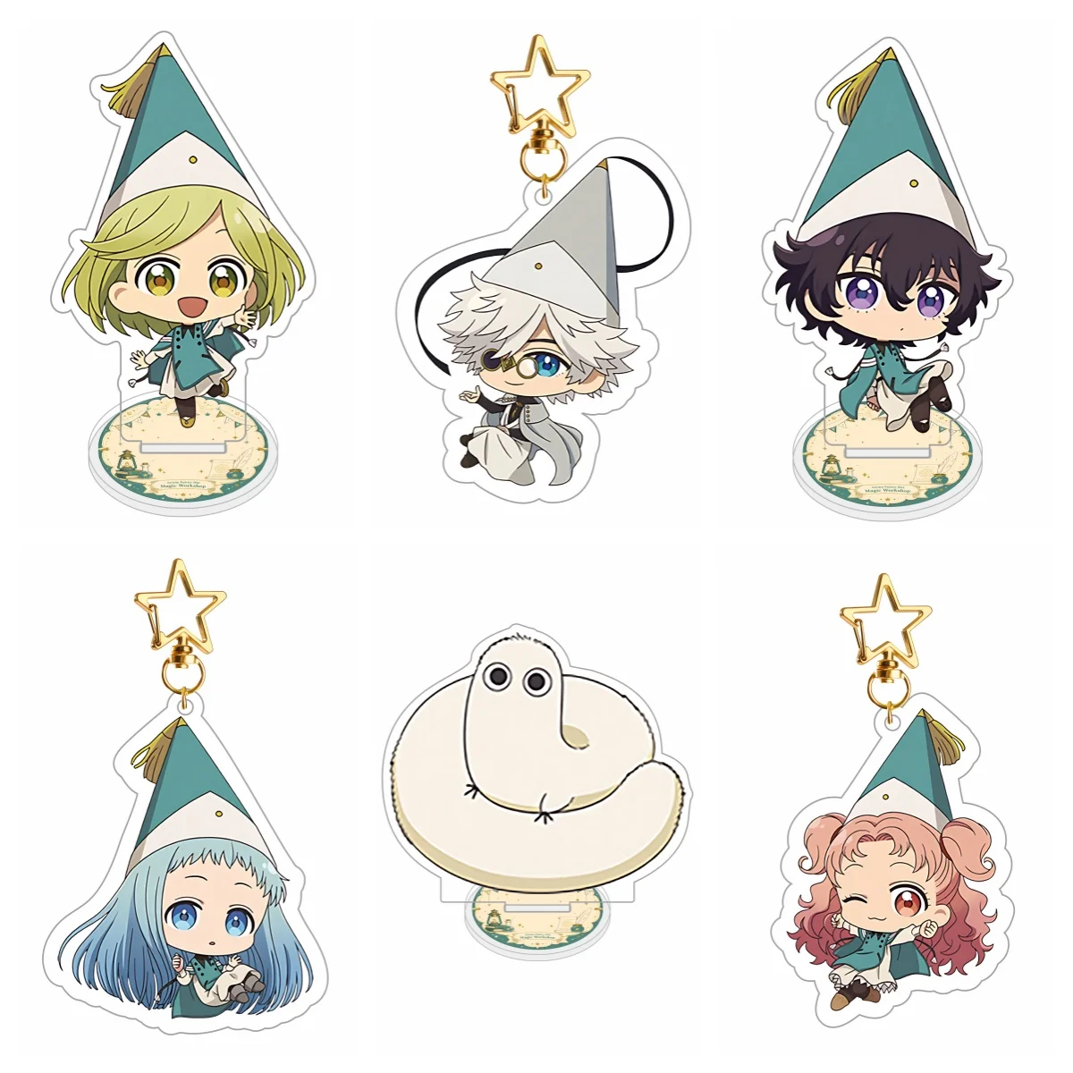 

Witch Hat Atelier Qifrey Q Version Acrylic Stand Keychain Wizard Hat Anime Character Desktop Ornament Fans Collectible Gift