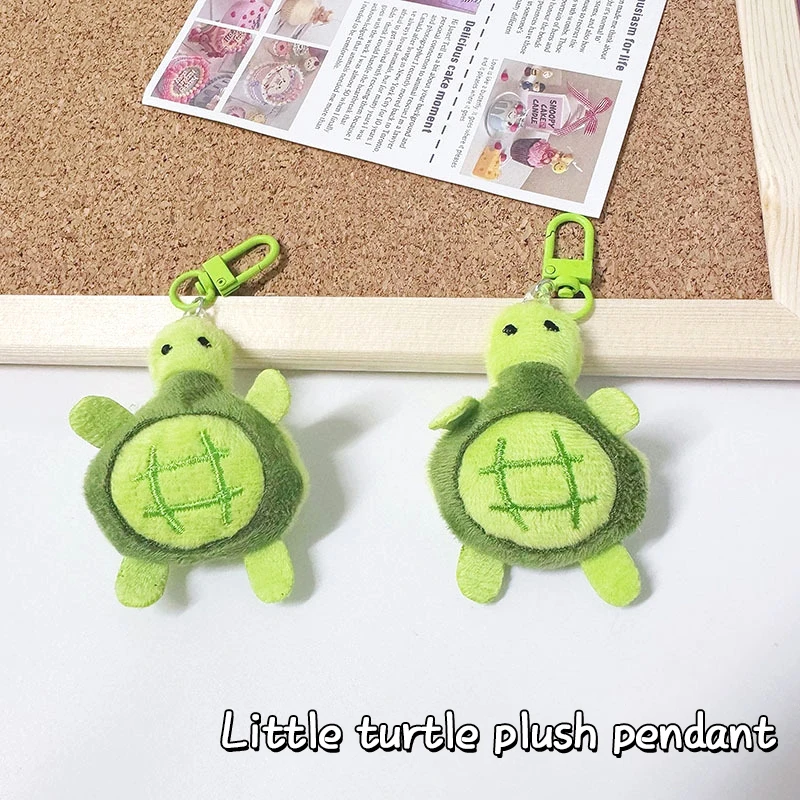 Cute Plush Turtle Plush Doll Toy Keychain Pendant Cartoon Little Turtle Keyring Backpack Charms Car Bag Decor Kids Birthday Gift