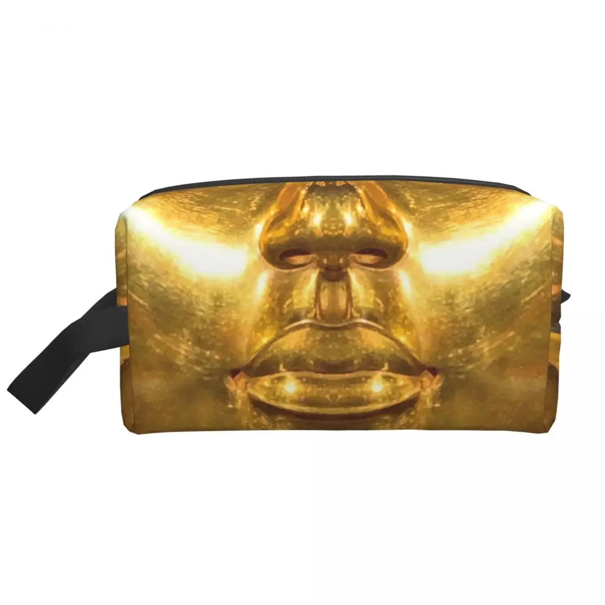 Custom Cute King Tut Golden Travel Toiletry Bag for Ancient Egypt Pharaoh Tutankhamun Makeup Cosmetic Beauty Storage Dopp Kit