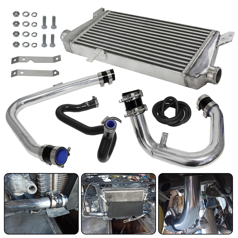 Front Mount Intercooler Kit for VW PASSAT AUDI A4 B5 1.8T 96-01 FMIC Blue / Black / Red