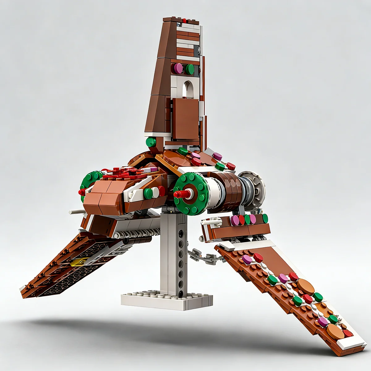 

Новый 575 шт. пряничный челнок (с подставкой) 40806 альтернативная модель строительные блоки образовательные сборные игрушки для детей рождественские подарки