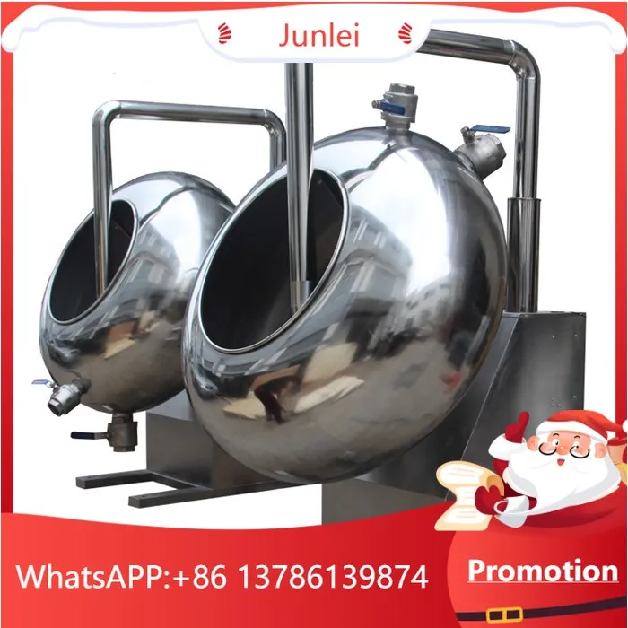 

CE Approved Nut Peanut Almond Chocolate Coating Processing Machine Chocolate Coating Machine For Nut Candy Making