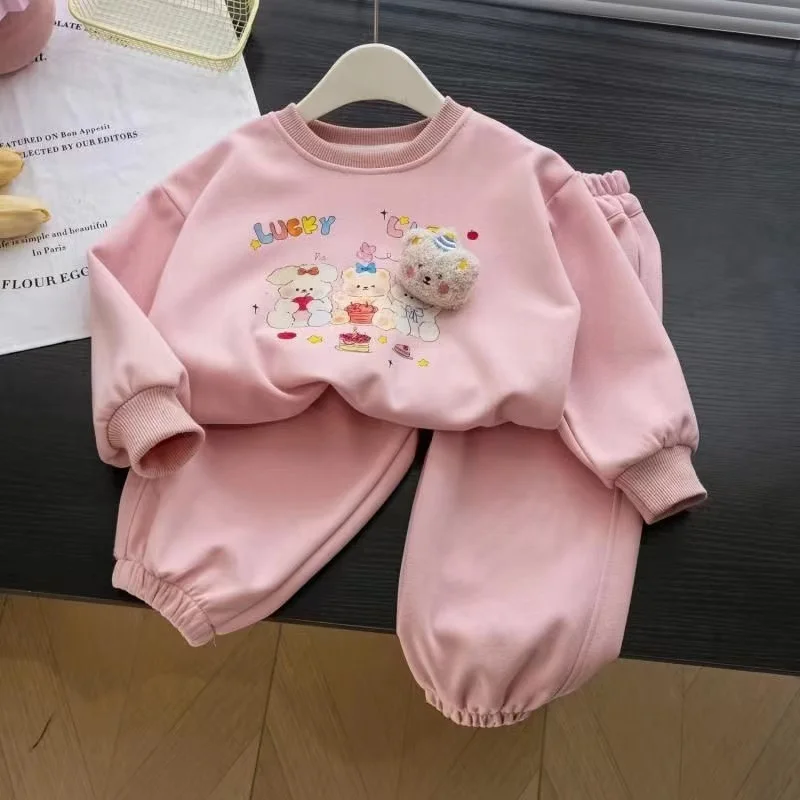

Two Piece Set For Girls And Babies Spring And Autumn Sweater And Pants Set Children's Clothing Sets For Children Girl Clothing