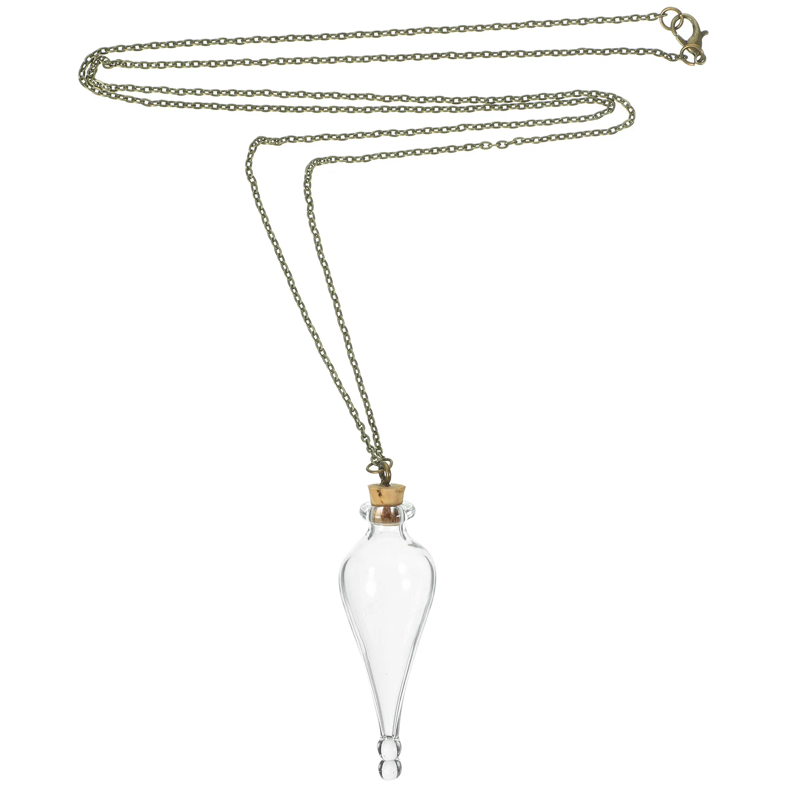 Little Glass Bottle Necklace Mini Sealing Jar Pendant for Romantic Keepsakes Portable Collection Travel Decor Item