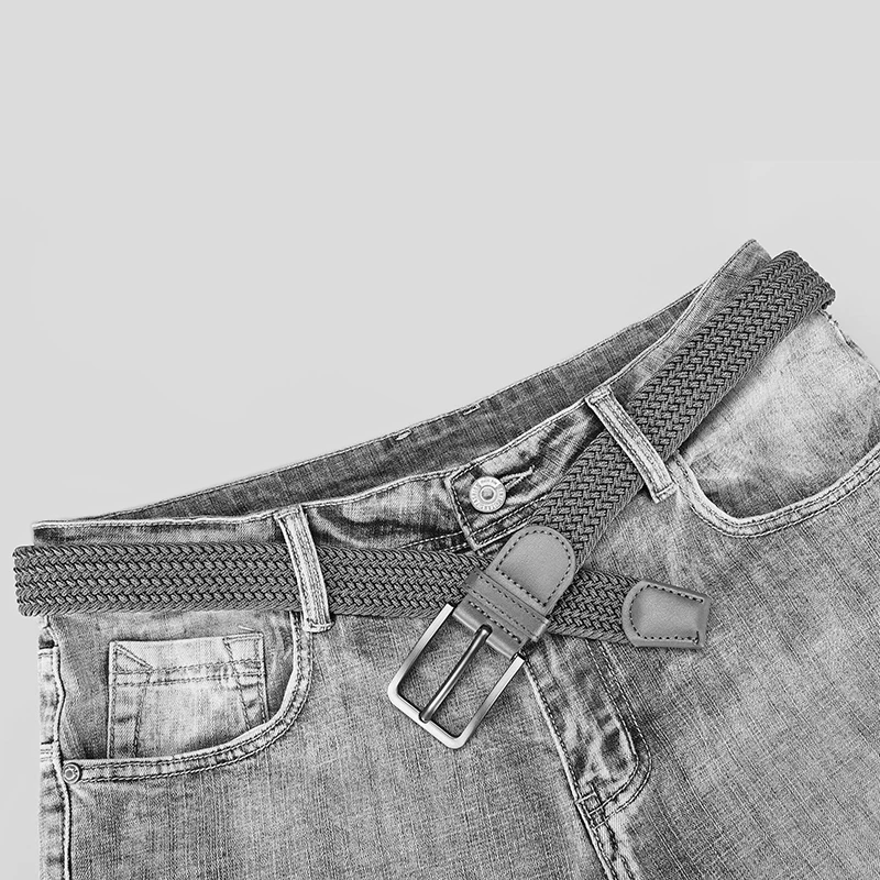 Men's Outdoor Adventure Stretch Belt Fashion Retro Casual Pants Shorts Simple Personalized Men's Tactical Belt