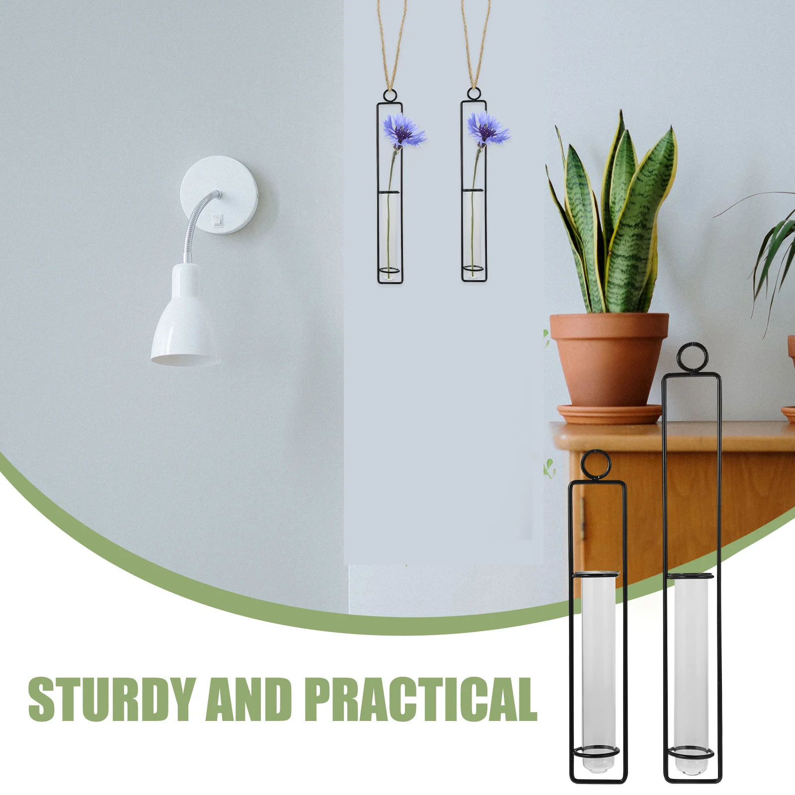 

1Set Glass Hanging Planter Transparent Hydroponic Flower Vessel Clear Small Glass Flower Pot Small Clear Vase Hanging Flowerpot