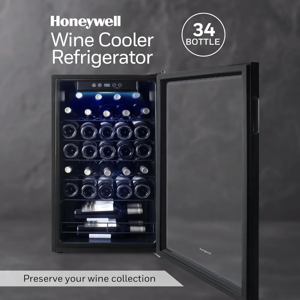 Refrigerador con compresor para vino tinto, blanco, champán o vino espumoso, gran bodega independiente