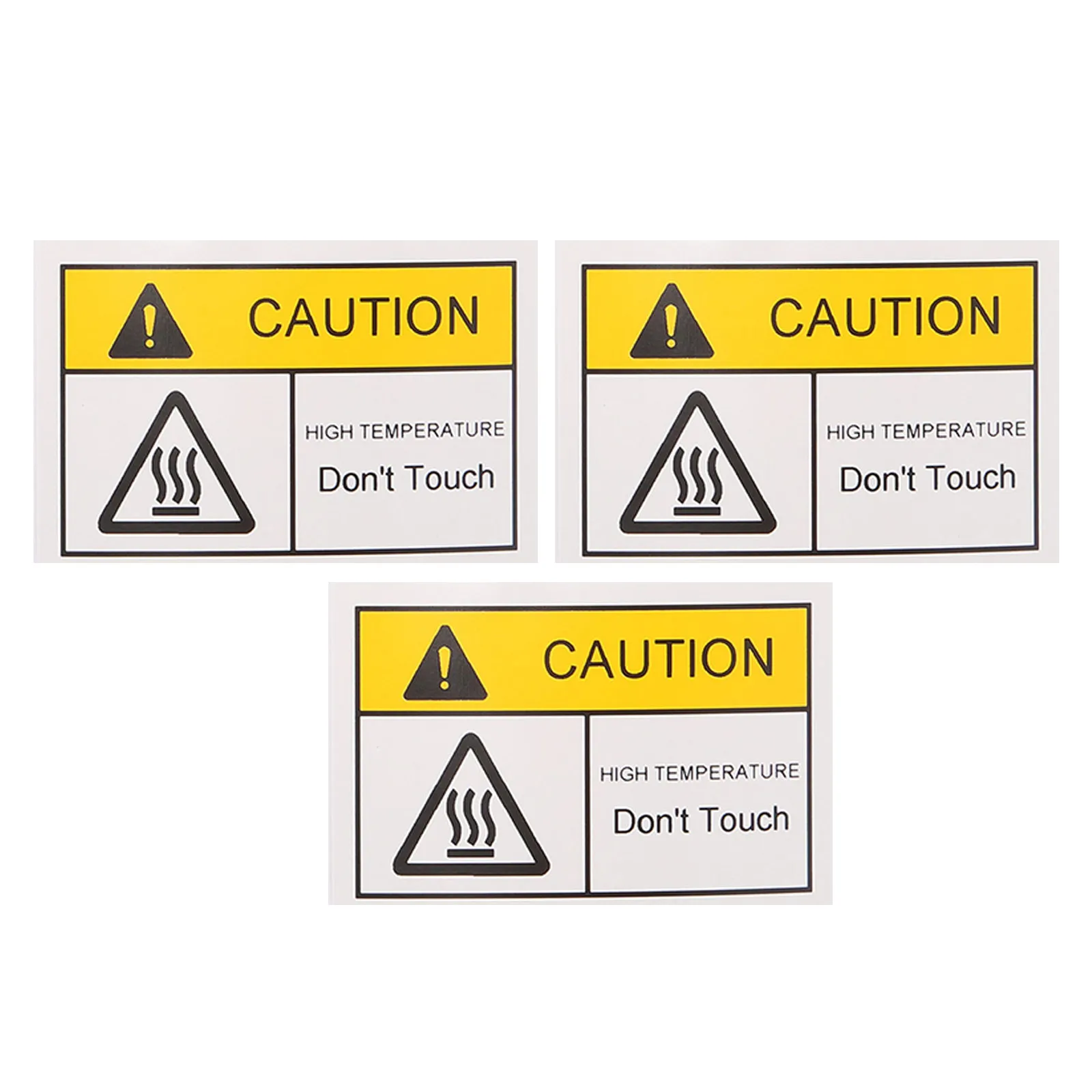 3Pcs Do Not Touch Warning Sticker Heat Resistant Rectangular Thermal Safety Label Sticker for Ovens Irons Heated Beds Machinery