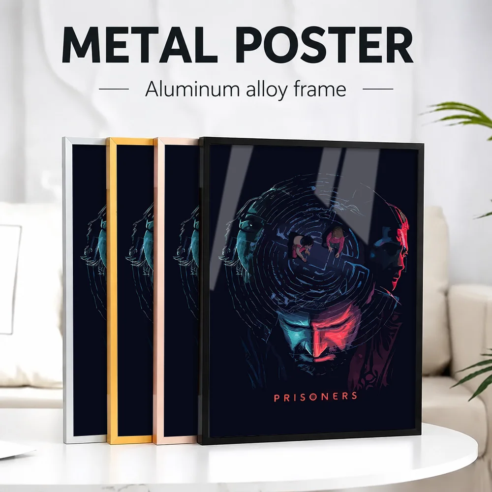 Prisoners Film Framed Metal Print Customized Photo Dramatic Vintage Screen Graphic Style Wall Art For Media Room Director Gift