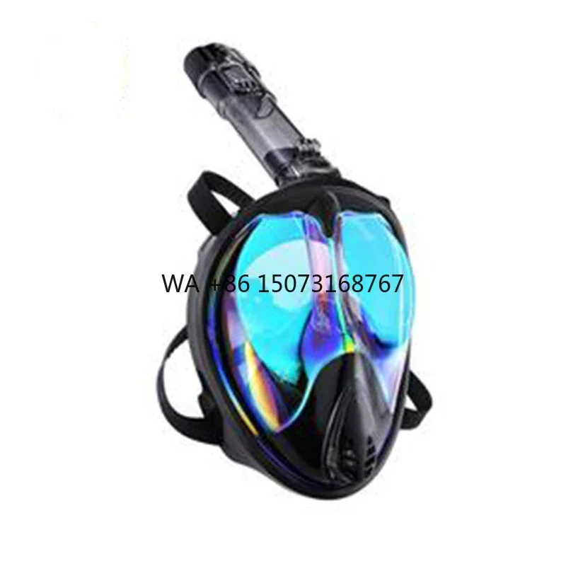 

180-градусный панорамный вид, противотуманная маска с гальваническим покрытием для взрослых, анфас, маска для дайвинга и трубки