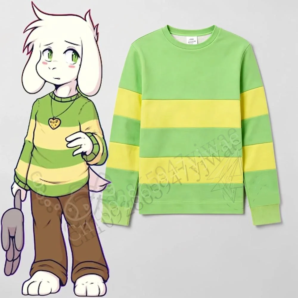 Undertale Kris Frisk Asriel the VESSEL Charakter O-Ausschnitt Sweatshirt Cosplay Pullover Unisex Lässiges Langarm-Streetwear-Oberteil – Detail 4