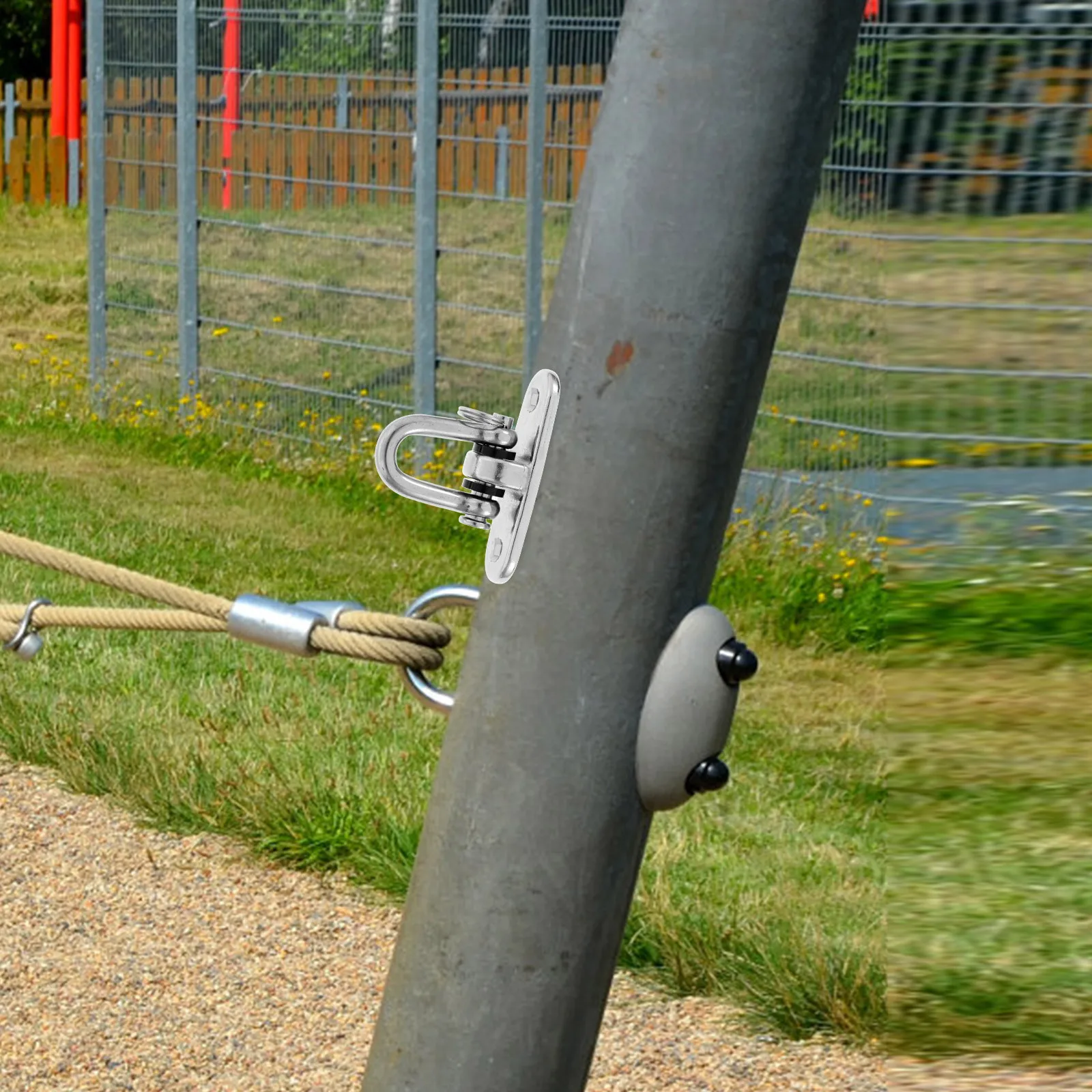 شماعة متأرجحة مثبتة على السقف، خطاف من الفولاذ المقاوم للصدأ شديد التحمل للأراجيح والكراسي والسلال والأثاث سهل التركيب ومتين #4