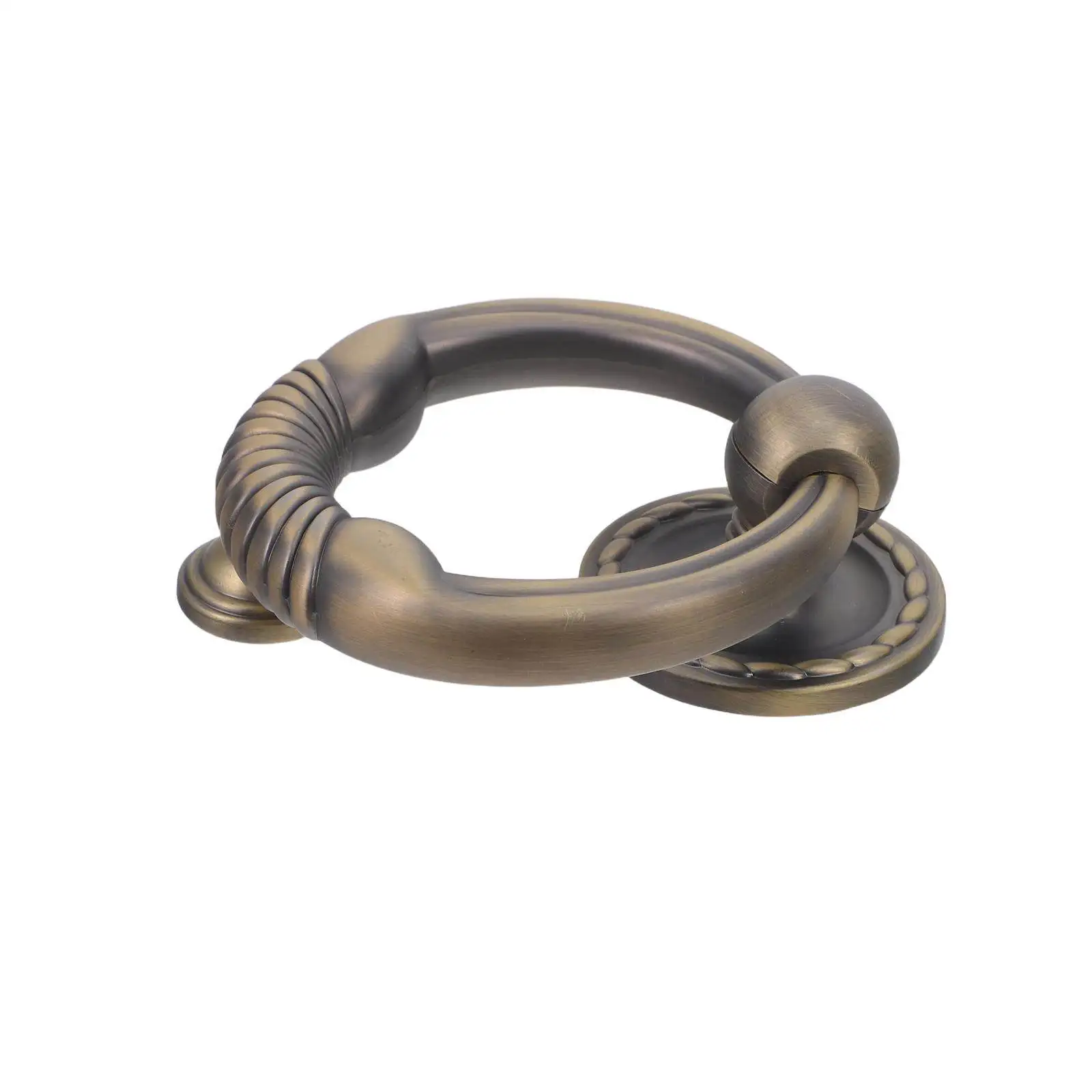 

Zinc Alloy Round Ring Door Knocker Sleek Minimalist Design Loud Clear Sound Exterior Front Door Security Knocker for Residential