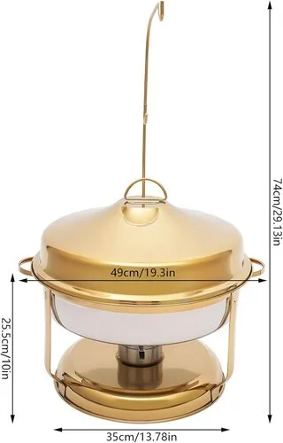 

Round Chafing Dishes for Buffet Set of 2, 9.5Qt Stainless Steel