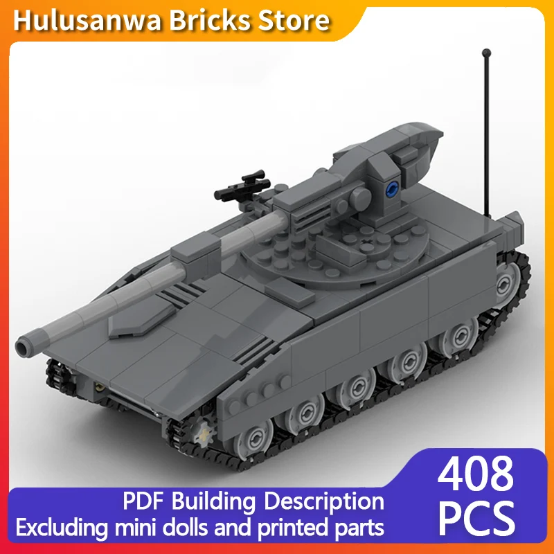 

TCM AGS Modern Military Tanks Model MOC Building Bricks War Equipment Modular Technology Gift Holiday Assemble Children Toy Suit