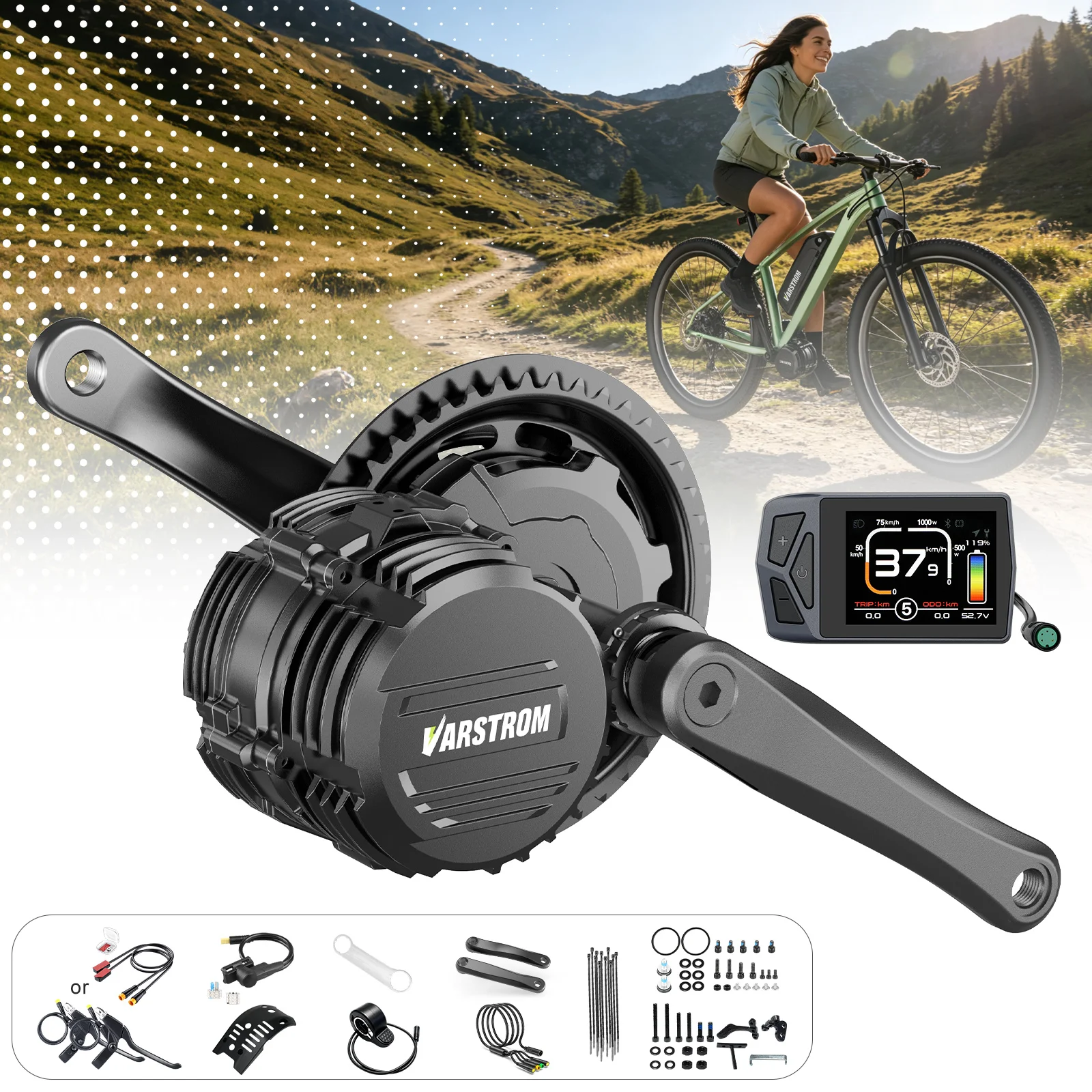 Kit de Conversión de Bicicleta Eléctrica Tongsheng TSDZ16 1000W TSDZ 750W TSDZ2B 500W 250W Motor de Transmisión Media con Sensor de Torque 68-73mm