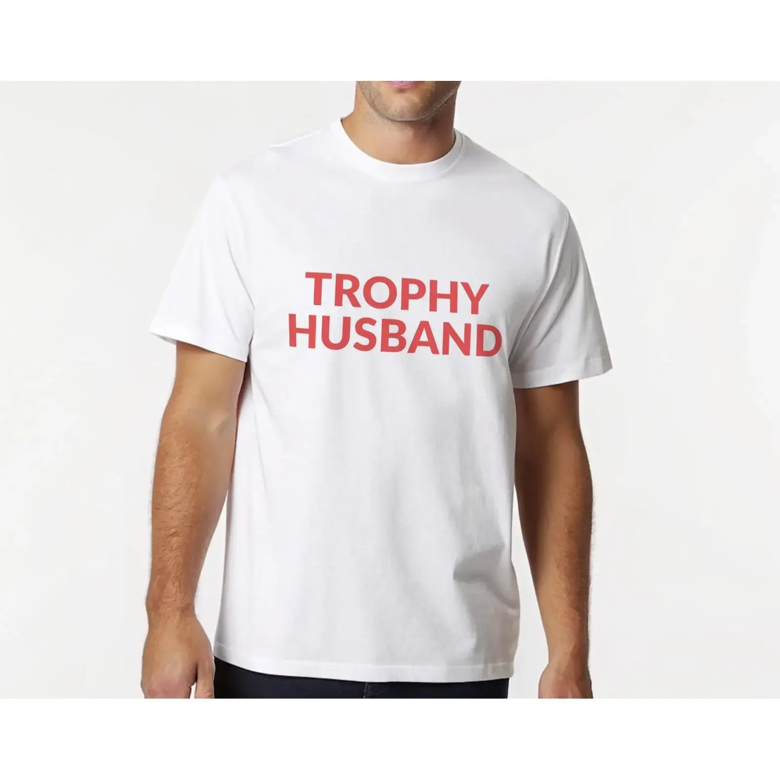 Trophy Husband T Shirt Funny Groom Newlywed  vintage Washed homme designer clothes Versatile graphic Slightly Comfortable Soft
