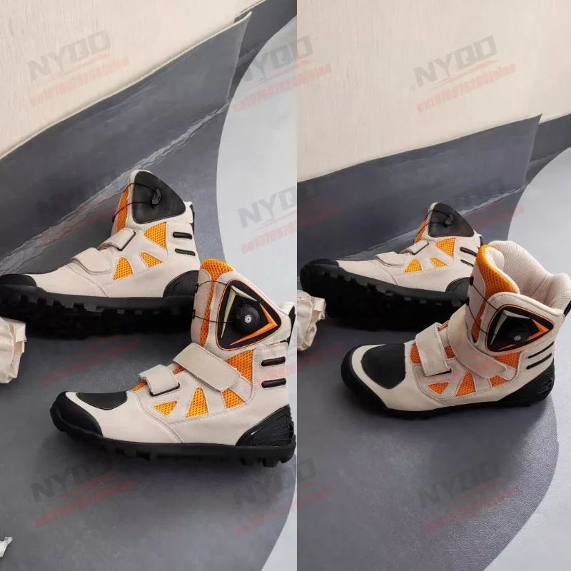 

Motorcycle Men's Plus Size Riding Shoes, High Cut, Anti Fall, Comfortable, Wear-resistant, All Season Off-road Shoes