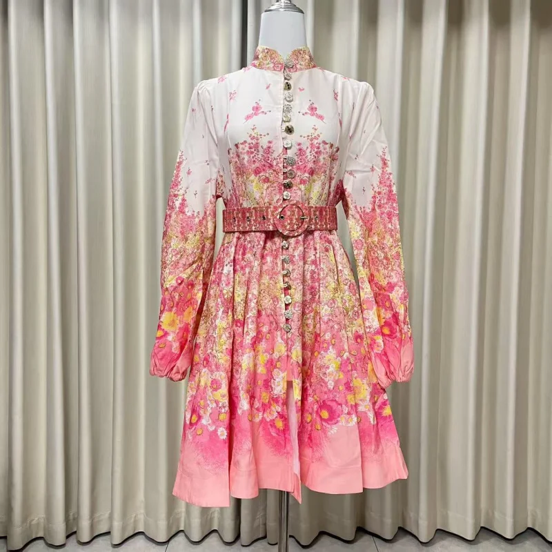 

Women's Dress Floral Linen Elegant Short Dresses Casual Vacation Beach Party Dresses Woman Clothing Fashion Summer Dresses 2025