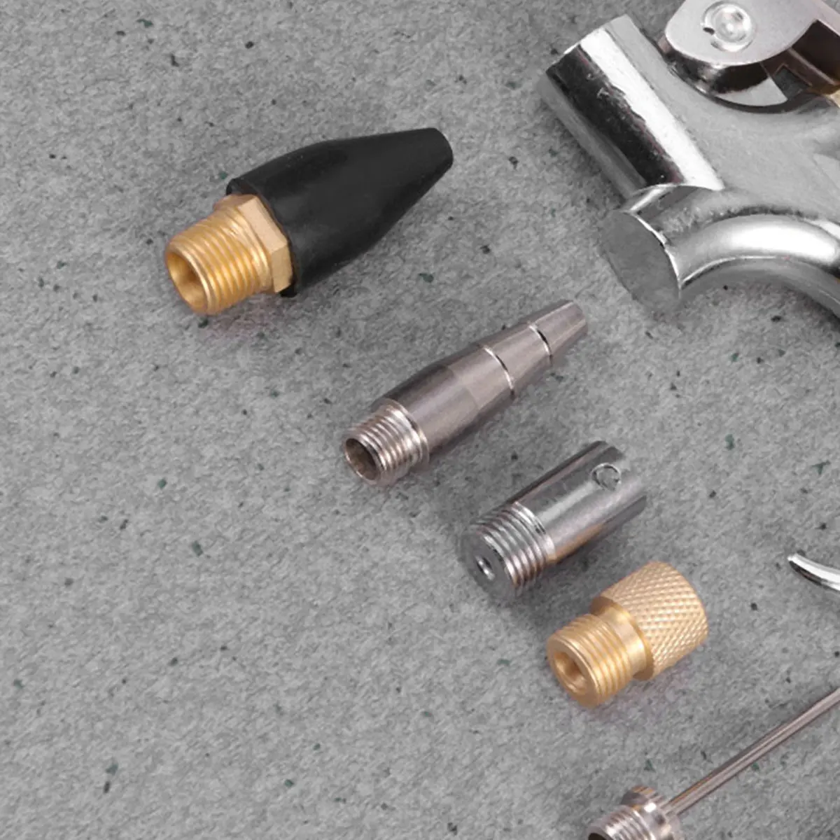 

7 Pcs/Set Air Compressor Blow Alloy Blower Dust Removing Tool American Style
