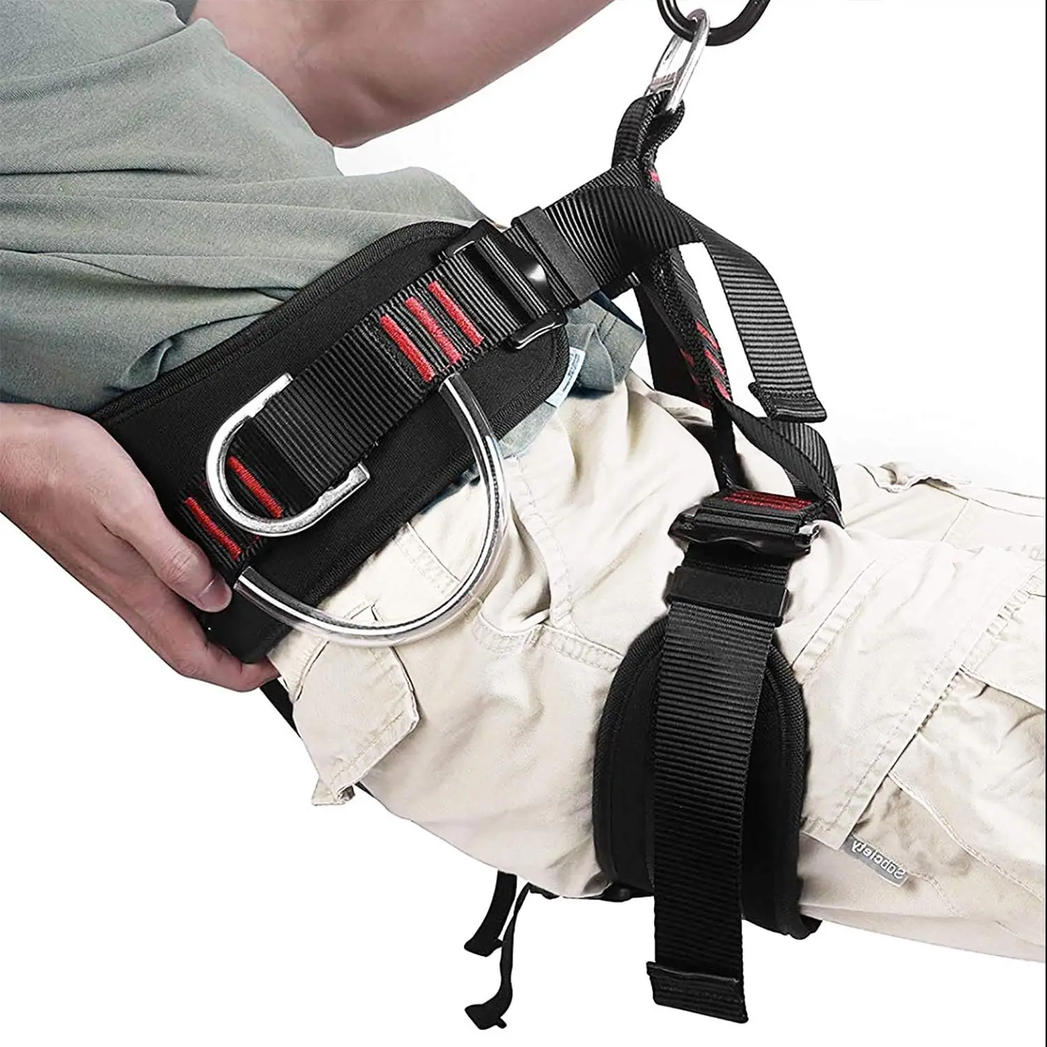 Adjustable Climbing Harness For Fire Rescue Rock Climbing Tree Climbing Lumbar Support Safety Equipment Gear Set