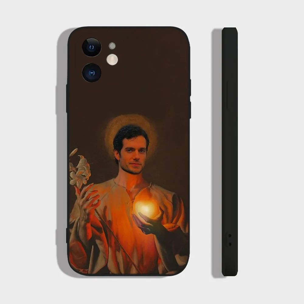 Actor H-Henry C-Cavill Phone Case For iPhone 14,13,12 Mini 11 Pro XR,X,XS,MAX 6S,7,8 Plus Silicone Cover Soft black