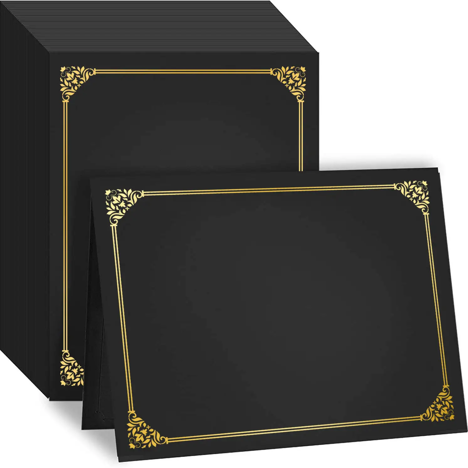 5 قطع من غطاء الورق الملاحق بالذهب/حافظة واقية للشهادات (شهادات الشرف وشهادات التخرج) #5