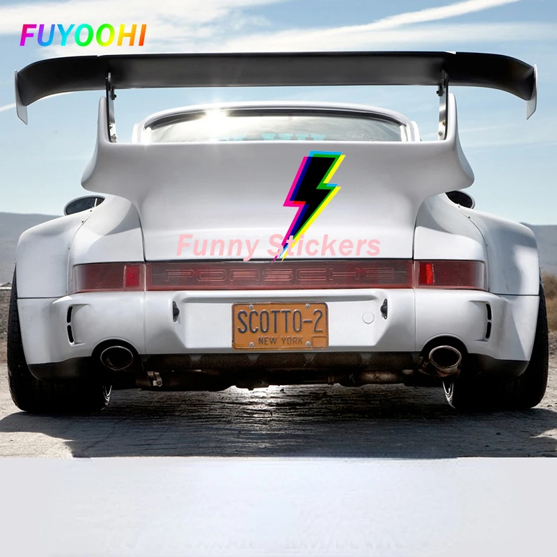 FUYOOHI Play Stickers Fashion Steam Wave Lightnin Car Sticker  for Motorcycles Locotive Truck Helmet Car Vinyl PVC Decals